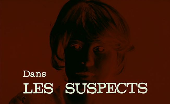 Title screen of Les suspects