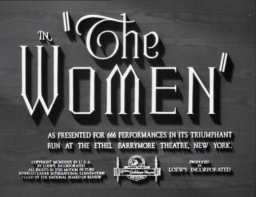 Title screen of The Women