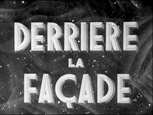 Title screen of Derrière la façade