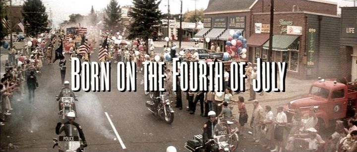 Title screen of Born on the Fourth of July