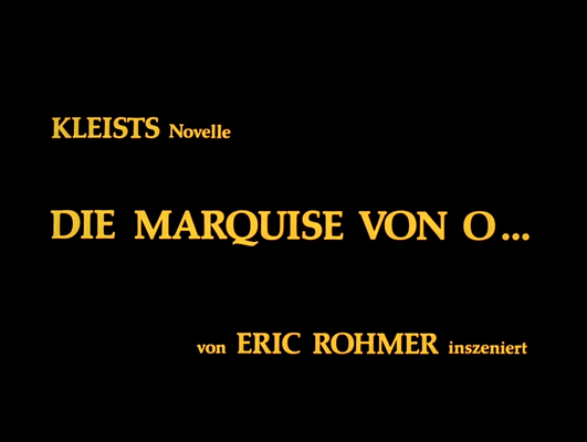 Title screen of Die Marquise von O...