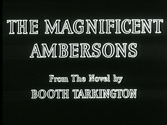 Title screen of The Magnificent Ambersons