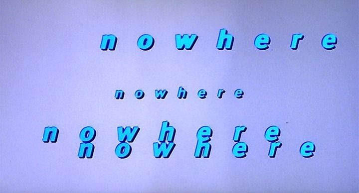 Title screen of Nowhere