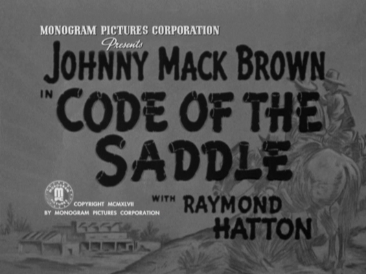 Title screen of Code of the Saddle