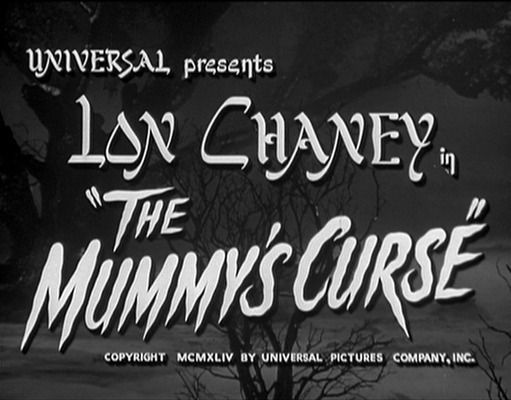 Title screen of The Mummy's Curse