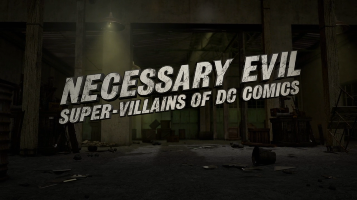Title screen of Necessary Evil: Super-Villains of DC Comics