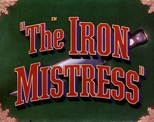 Title screen of The Iron Mistress