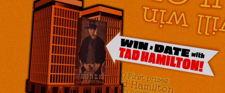 Title screen of Win a Date with Tad Hamilton!