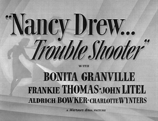 Title screen of Nancy Drew... Trouble Shooter