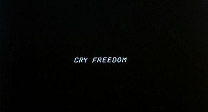Title screen of Cry Freedom