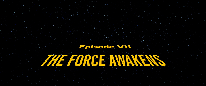 Title screen of Star Wars: Episode VII - The Force Awakens