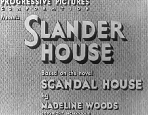 Title screen of Slander House