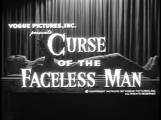 Title screen of Curse of the Faceless Man