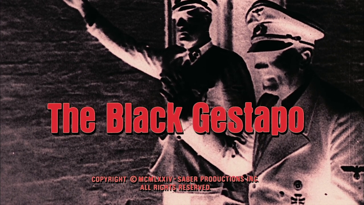 Title screen of The Black Gestapo