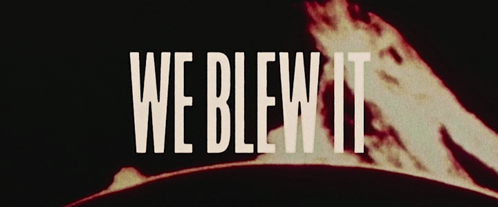 Title screen of We Blew It