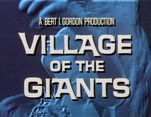 Title screen of Village of the Giants