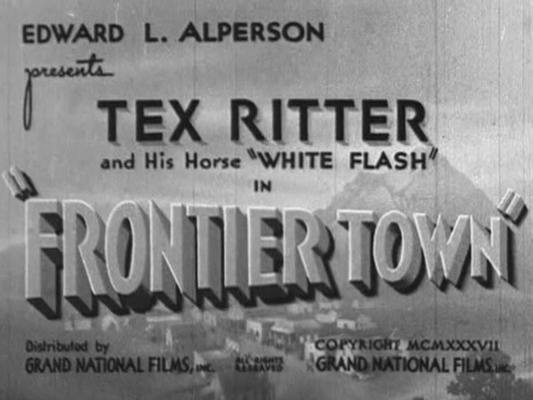 Title screen of Frontier Town