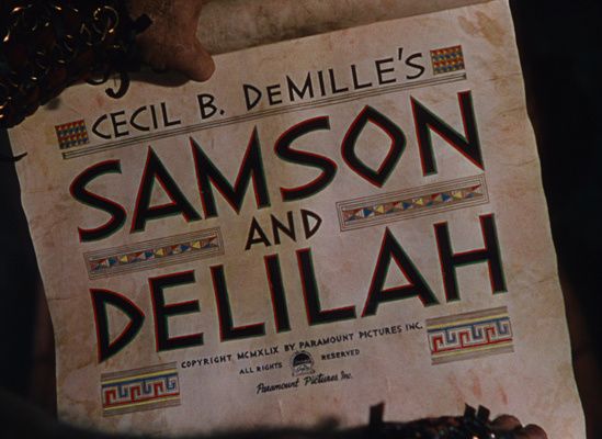 Title screen of Samson and Delilah