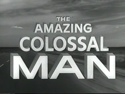 Title screen of The Amazing Colossal Man