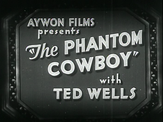 Title screen of The Phantom Cowboy