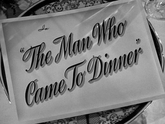 Title screen of The Man Who Came to Dinner