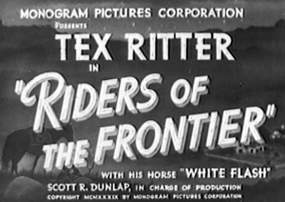 Title screen of Riders of the Frontier