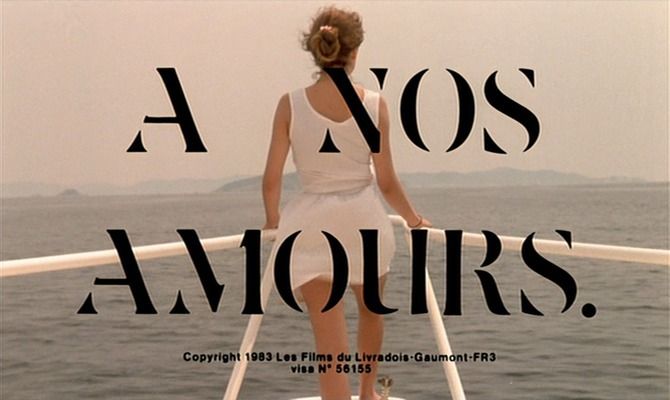 Title screen of À nos amours