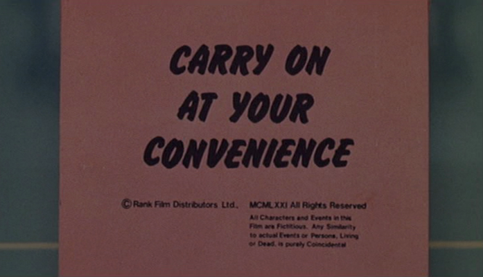 Title screen of Carry on at Your Convenience