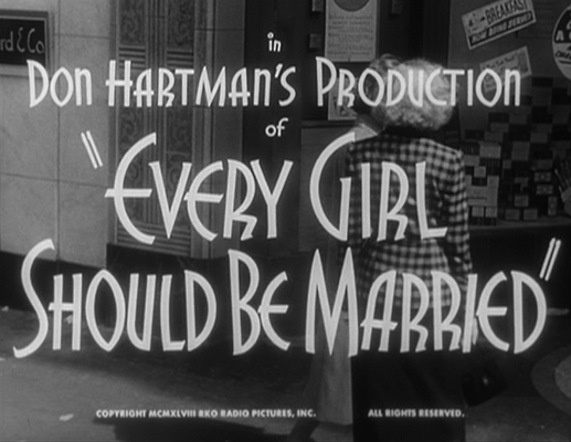 Title screen of Every Girl Should Be Married