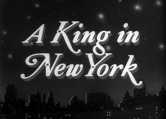 Title screen of A King in New York