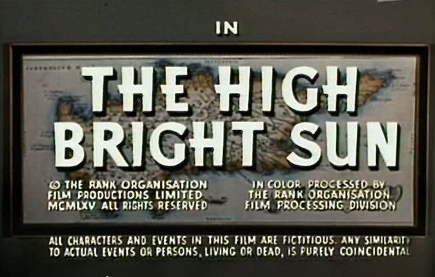 Title screen of The High Bright Sun