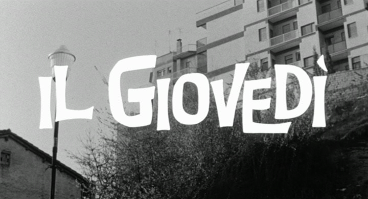 Title screen of Il giovedi