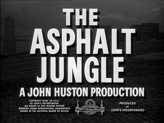 Title screen of The Asphalt Jungle