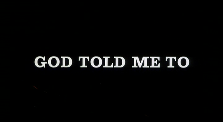 Title screen of God Told Me To