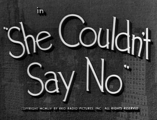 Title screen of She Couldn't Say No