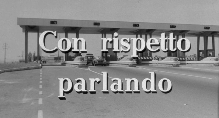 Title screen of Con rispetto parlando