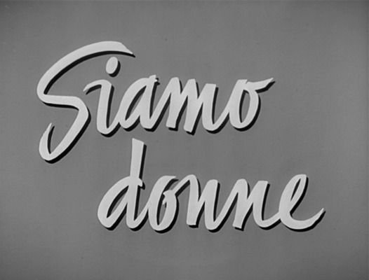 Title screen of Siamo donne