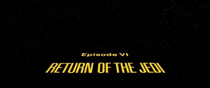 Title screen of Star Wars: Episode VI - Return of the Jedi