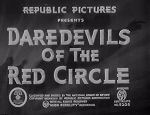 Title screen of Daredevils of the Red Circle