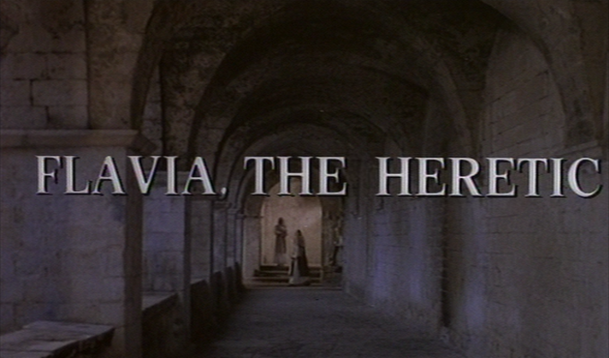 Title screen of Flavia, la monaca musulmana