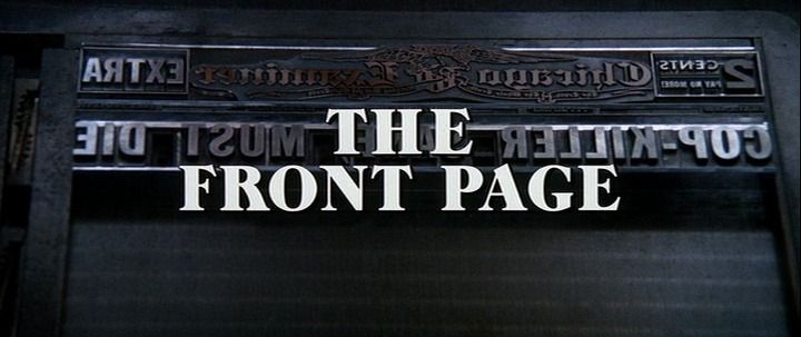 Title screen of The Front Page
