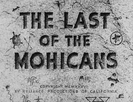 Title screen of The Last of the Mohicans