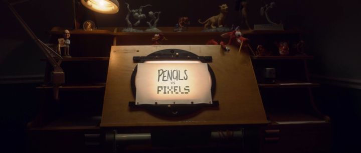 Title screen of Pencils vs Pixels