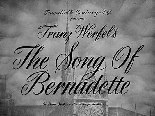 Title screen of The Song of Bernadette