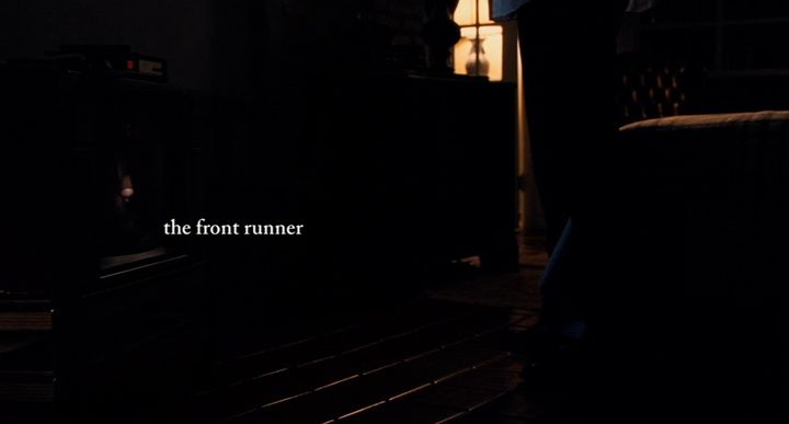 Title screen of The Front Runner