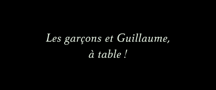 Title screen of Les garçons et Guillaume, à table!