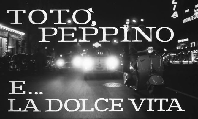 Title screen of Totò, Peppino e... la dolce vita