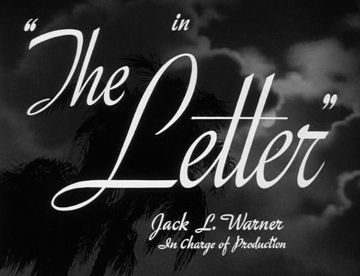 Title screen of The Letter
