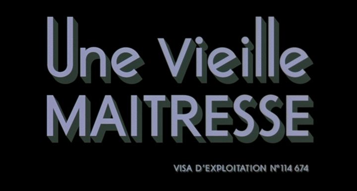 Title screen of Une vieille maîtresse