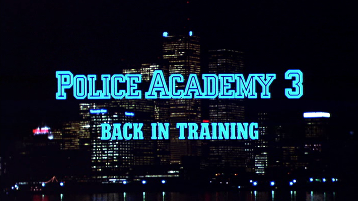 Title screen of Police Academy 3: Back in Training